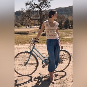 Anthropologie Scalloped Sleeveless Sweater Vest